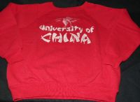 UNIVERSITY OF CHINA Red Sweatshirt Sz Medium - VINTAGE